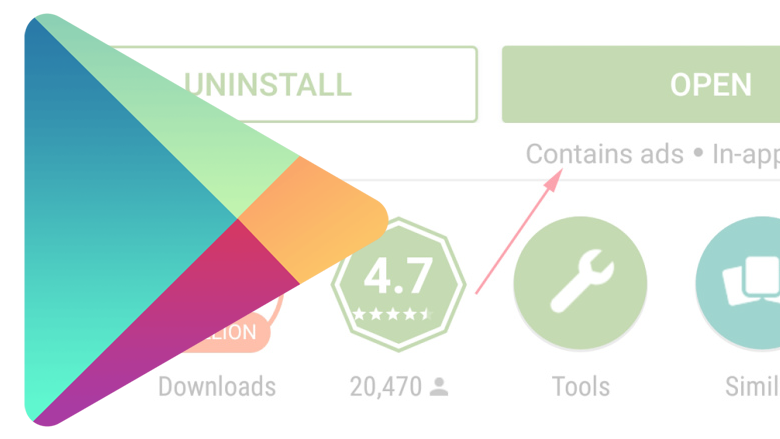 Google Play начал извещать о содержании рекламы в приложениях
