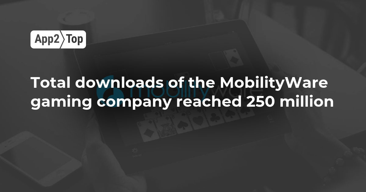 Total downloads of the MobilityWare gaming company reached 250 million